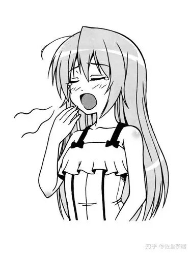 打哈欠,扭转身.