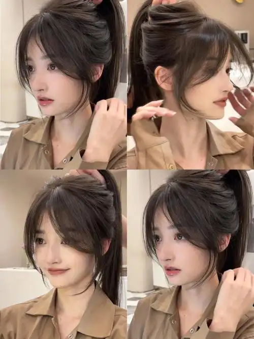 方脸圆脸都适合的减龄瘦脸八字刘海