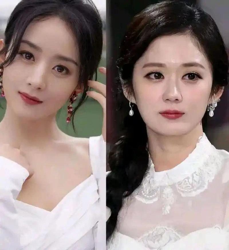 赵丽颖和张娜拉都是长了一张有观众缘的娃娃脸,两个人的脸蛋儿都很