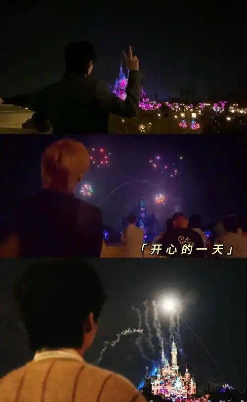 带我们看烟花92背影 ×3  #刘宇宁 迪士尼快乐的一天
