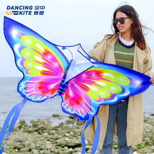 新款炫彩蝴蝶风筝高档大人专用彩色风筝潍坊风筝儿童微风易飞款