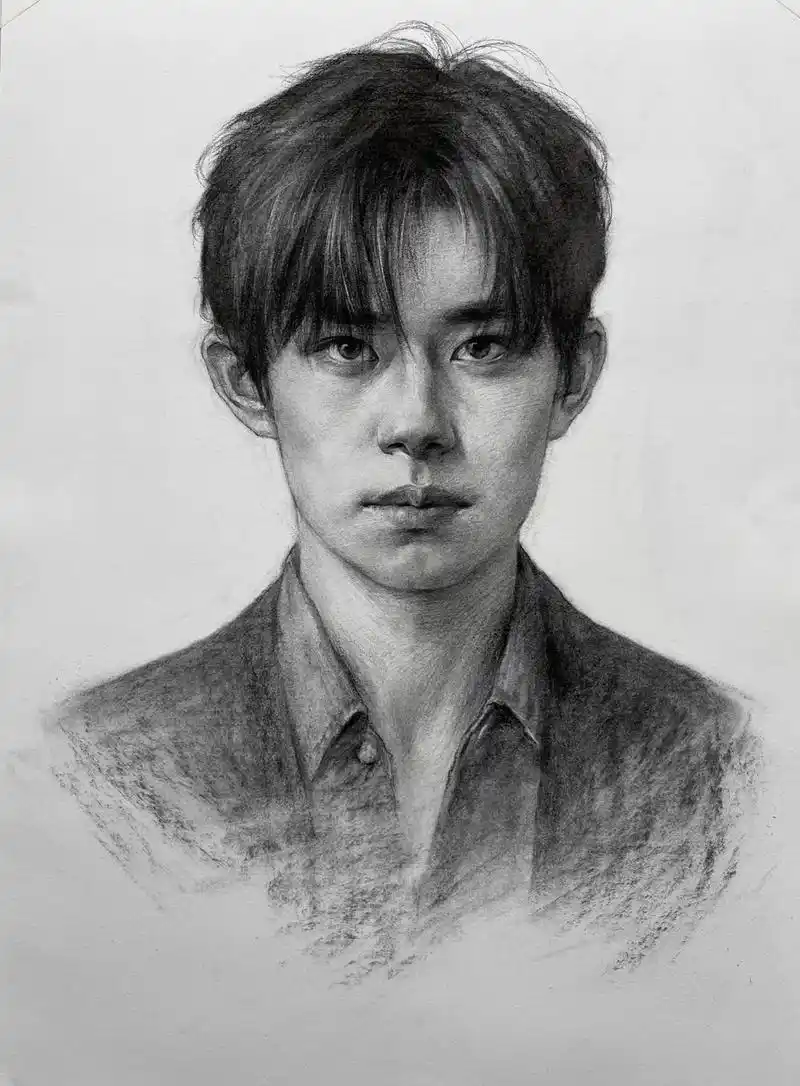 易烊千玺素描头像.#易烊千玺 #易烊千玺头像 #素描 #素描 - 抖音