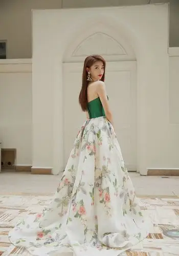 明星图片 大陆 女 田依桐 > 田依桐抹胸花卉长裙性感写真图片(4/9)