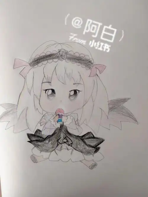 可爱简单的漫画女孩带过程哦