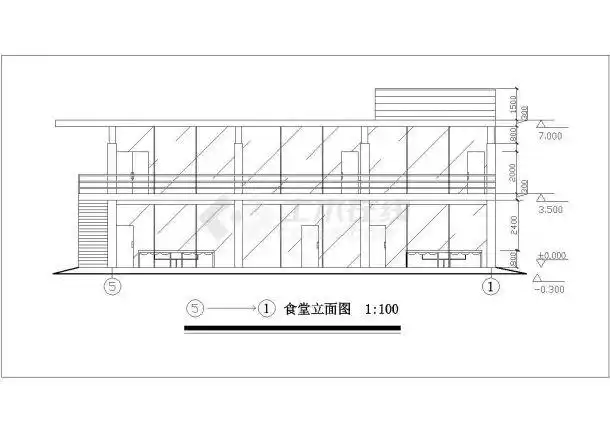 北京某食堂室内装修设计施工图