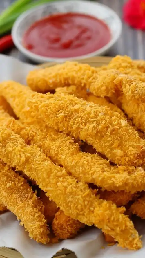 97不加一滴油,外酥里嫩,鲜嫩多汁的脆皮鸡柳7515 完全不用担心