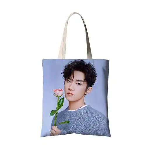 tfboys易烊千玺同款明星周边环保补习包收纳文艺书包购物双肩包