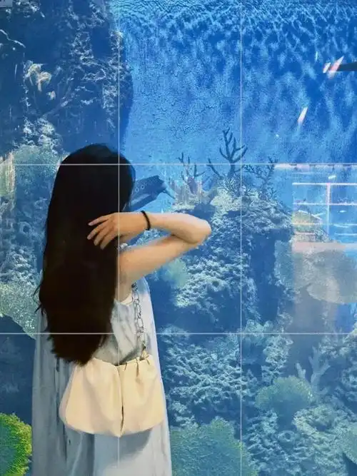 单纯的背影照,如果觉得单调,就可以做些手部动作,比如说,向后撩头发.