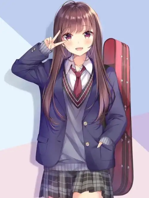 【素材】校园风少女绘画临摹参考