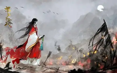 古风 古韵 中国风 手帐素材 插画 手绘 彩绘 头像 壁纸