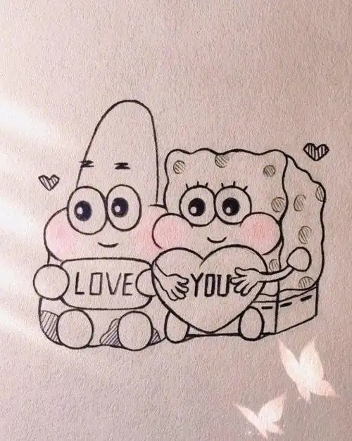 谁懂啊敲可爱的简笔画