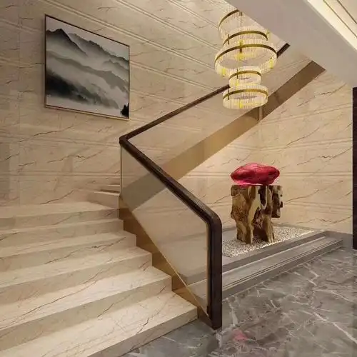 瓷砖楼梯踏步负离子通体大理石梯级防滑一体式台阶釉面砖