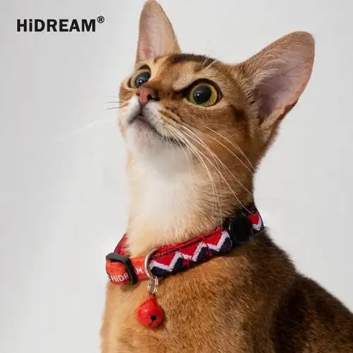 hidream项圈铃铛安全扣防窒息溜猫英短美短波斯项圈