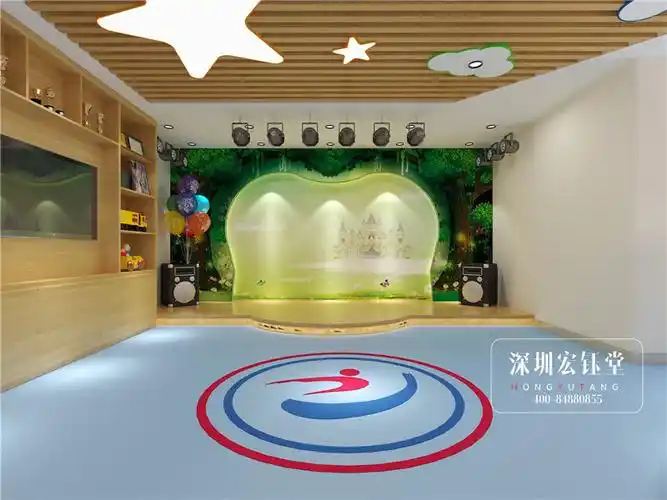艺学堂少儿艺术培训学校舞台方案效果图