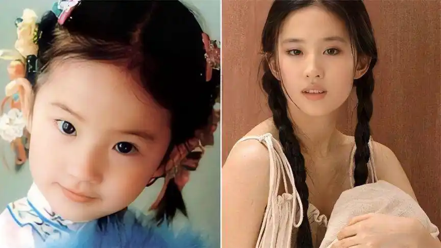 刘亦菲的古典美小脸,与小时候婴儿胖脸相差甚远,化了妆更加精致-娱乐