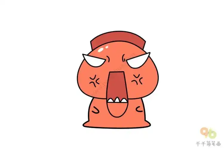 暴躁表情的简笔画