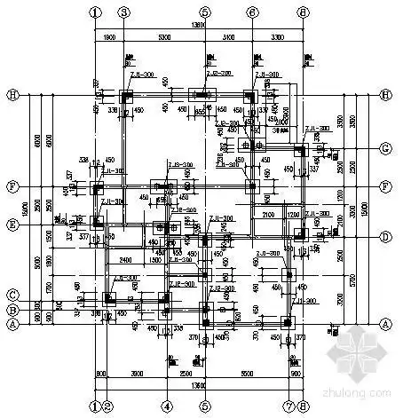 钢筋混凝土框架别墅结构施工图
