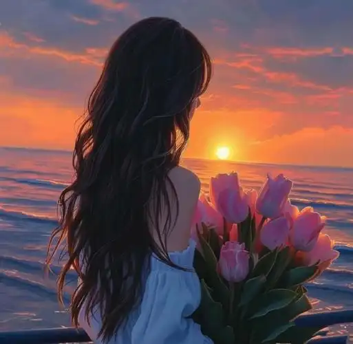 晚霞氛围感花样年华背影系头像