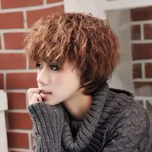 假发 女 短发 辣妈发型短卷发玉米烫假发套懒人假发短卷发