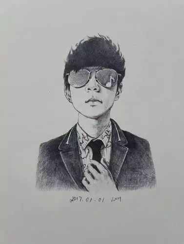 画的照片 林俊杰