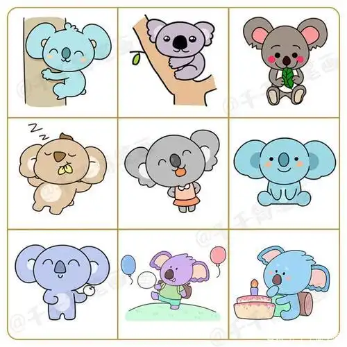 幼师简笔画彩色动物