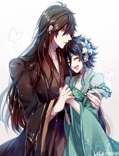 原神钟离温迪cp图