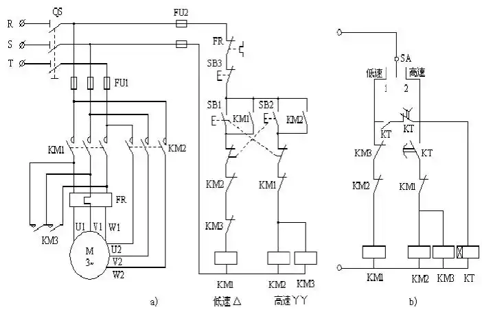 电机启动控制电气接线图 两相电机接线图-图片大观-奇异网