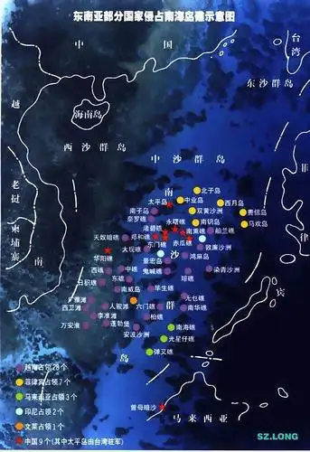 我国南海形式图