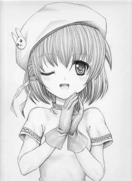 美丽的动漫图片素描(60张)