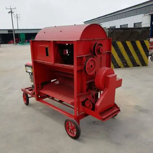 【热销打谷机厂家农用麦子水稻脱粒机小型打麦子机的机器】图片