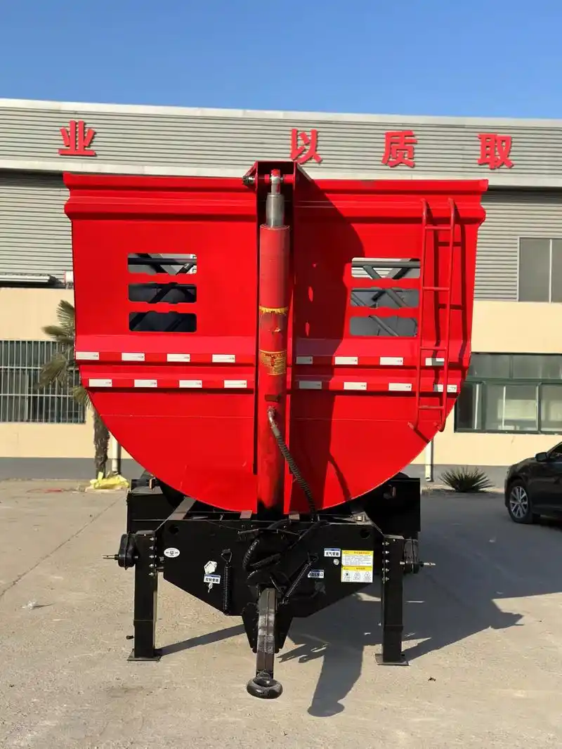 出口9米-10米u型后翻自卸半挂车 安装电动篷布 3桥4桥型