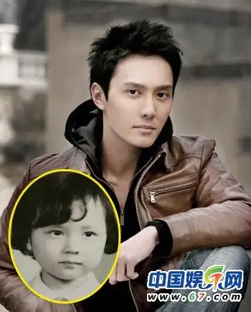 冯绍峰童年像个小女孩.