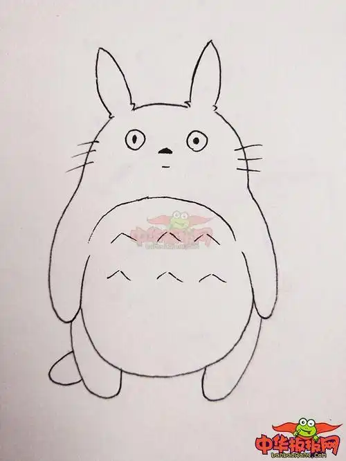 呆萌龙猫简笔画视频