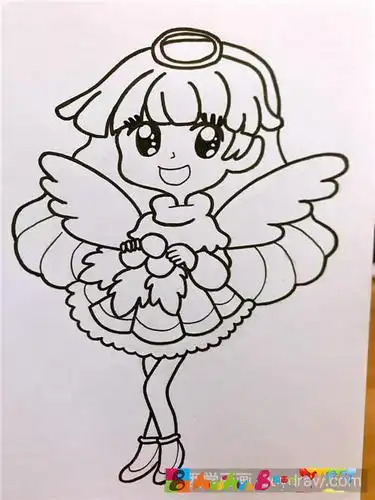 人物卡通画教程简单小天使的画法怎么画简笔画教程