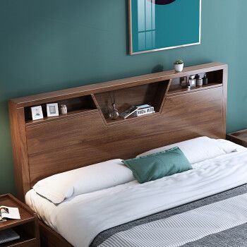 心梦想时代 全实木床头板简约现代新中式床头靠背板单个床头双人1.