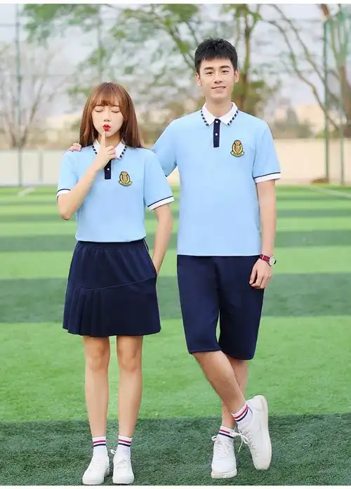 校服套装中学生班服夏季学院风初中高中生毕业照运动会开幕式服装定制