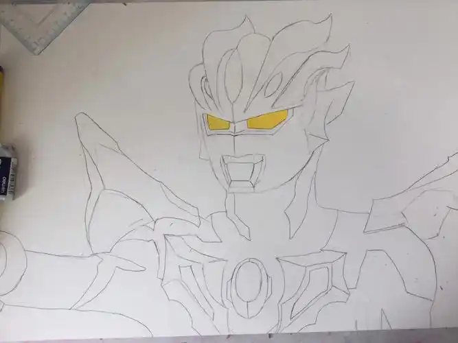 这是我画的最丑的一张无限赛罗了