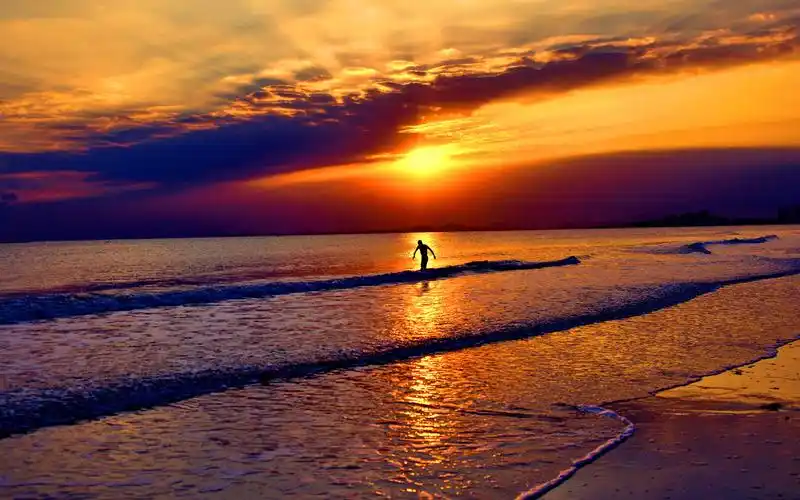 日落黄昏唯美景色壁纸最美不过夕阳红