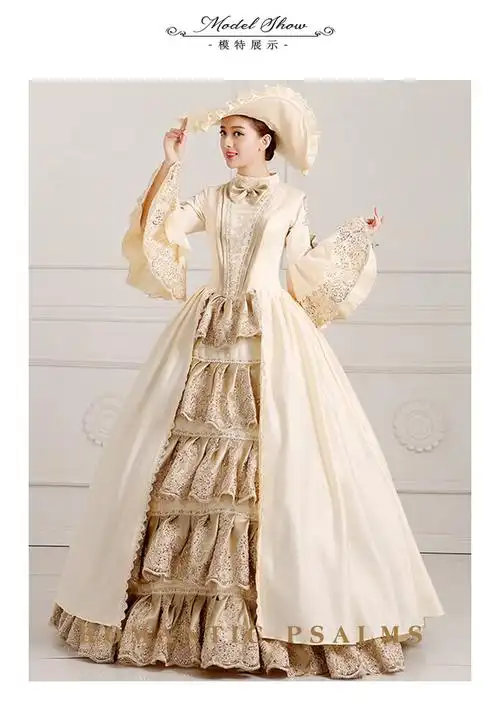 欧洲中世纪宫廷礼服女演出服舞台装欧式裙公主服庄重摄影主持人大合唱