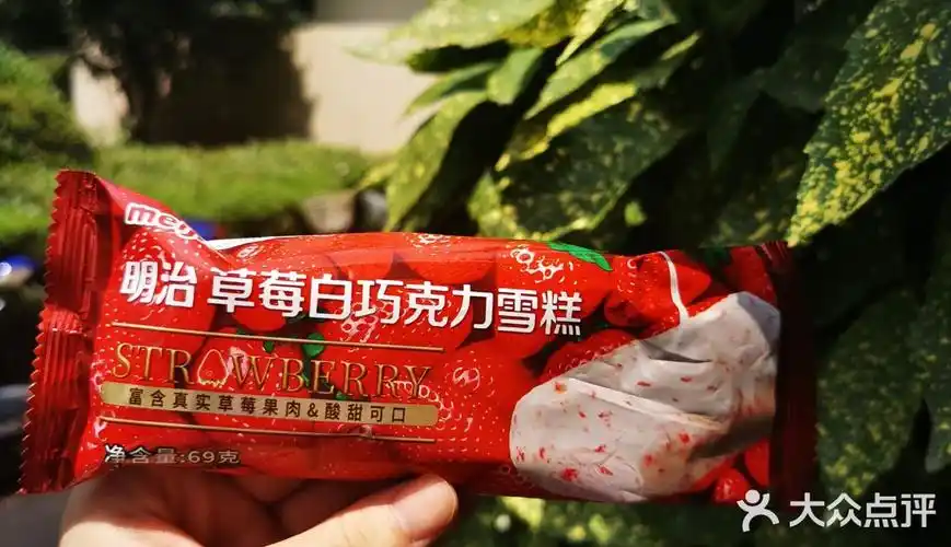 91明治草莓白巧克力雪糕yyds!