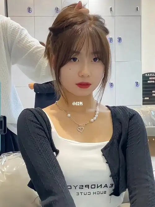 简约法式刘海77冷青色