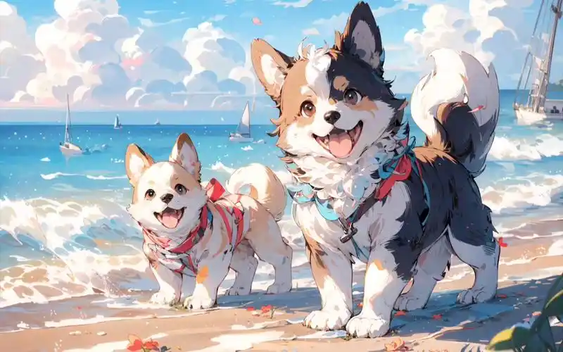 【狗狗lora分享】萌化内心的二次元狗狗壁纸