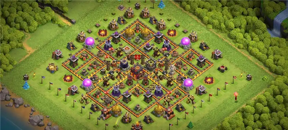 10本十本阵型美观实用,部落冲突阵型分享,10本十本阵型美观实用分享