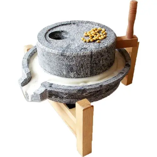 石头磨盘小石磨家用迷你纯手工青石手摇传统老式石磨米粉磨豆浆豆腐脑