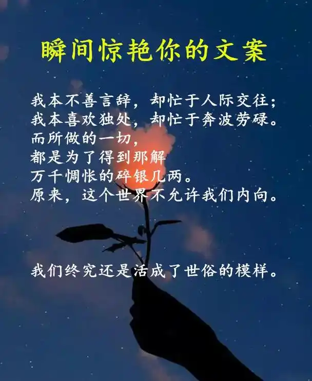 瞬间惊艳你的文案,句句说的就是你.#文案 #文字分享 #美句 - 抖音