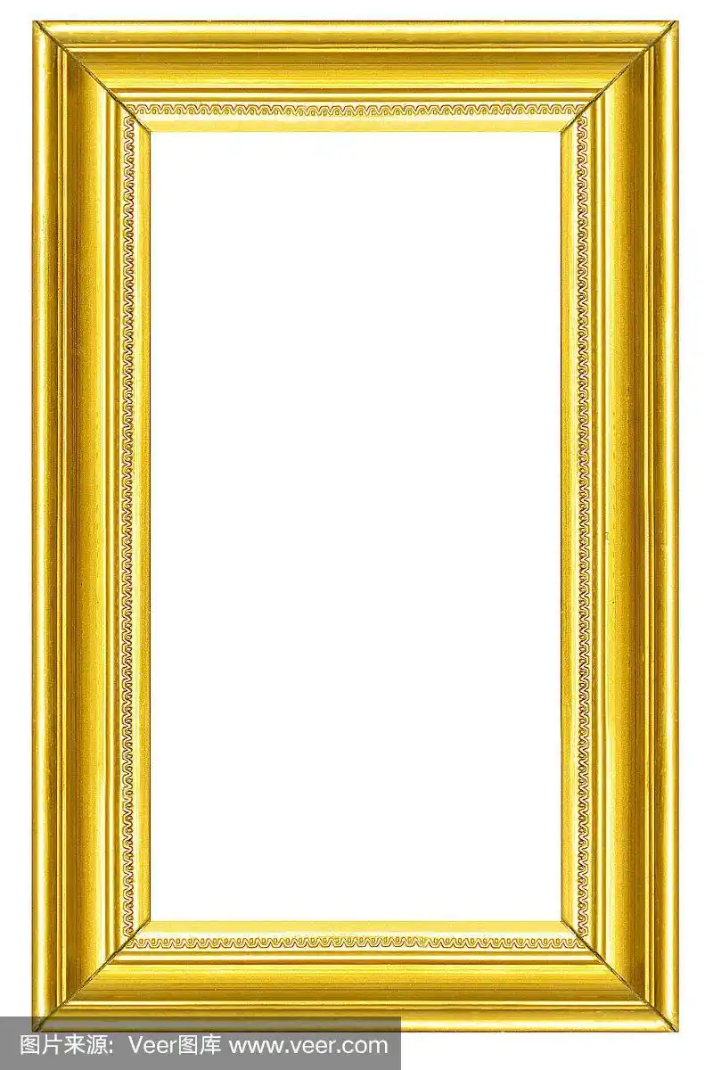 金色相框孤立.