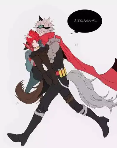 铠抗着玄策 这玄策真的是个小屁孩啊