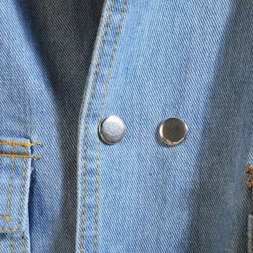 春秋男牛仔外套夹克男外套水洗金属2纽扣d32