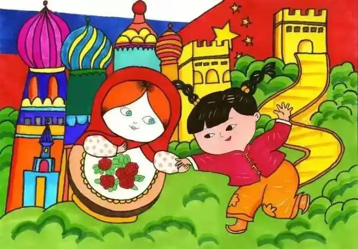 迎接建团百年携手共绘中俄情青少年国际绘画展一等奖作品展示