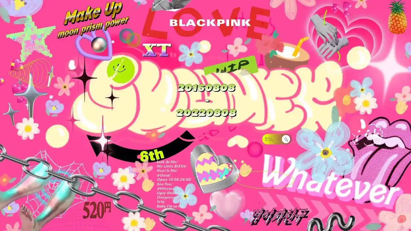 自制的图片,今天是我的生日,也是粉墨的生日#blackpin - 抖音